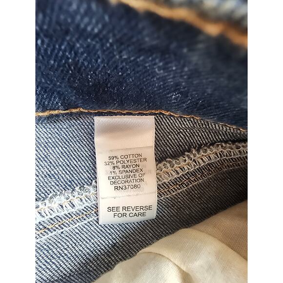 Womens 12 Navajo Style Button Zipper Denim Skirt Casual Embroidered Fringe Boho - Picture 7 of 8